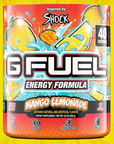 G FUEL energy, Mango lemonade, tub, product front with matching background color