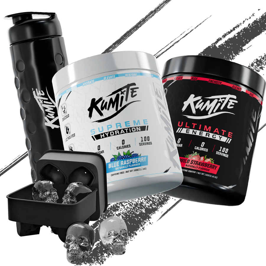 Kumite Hydration (Blue raspberry) + Energy (Free accessories)