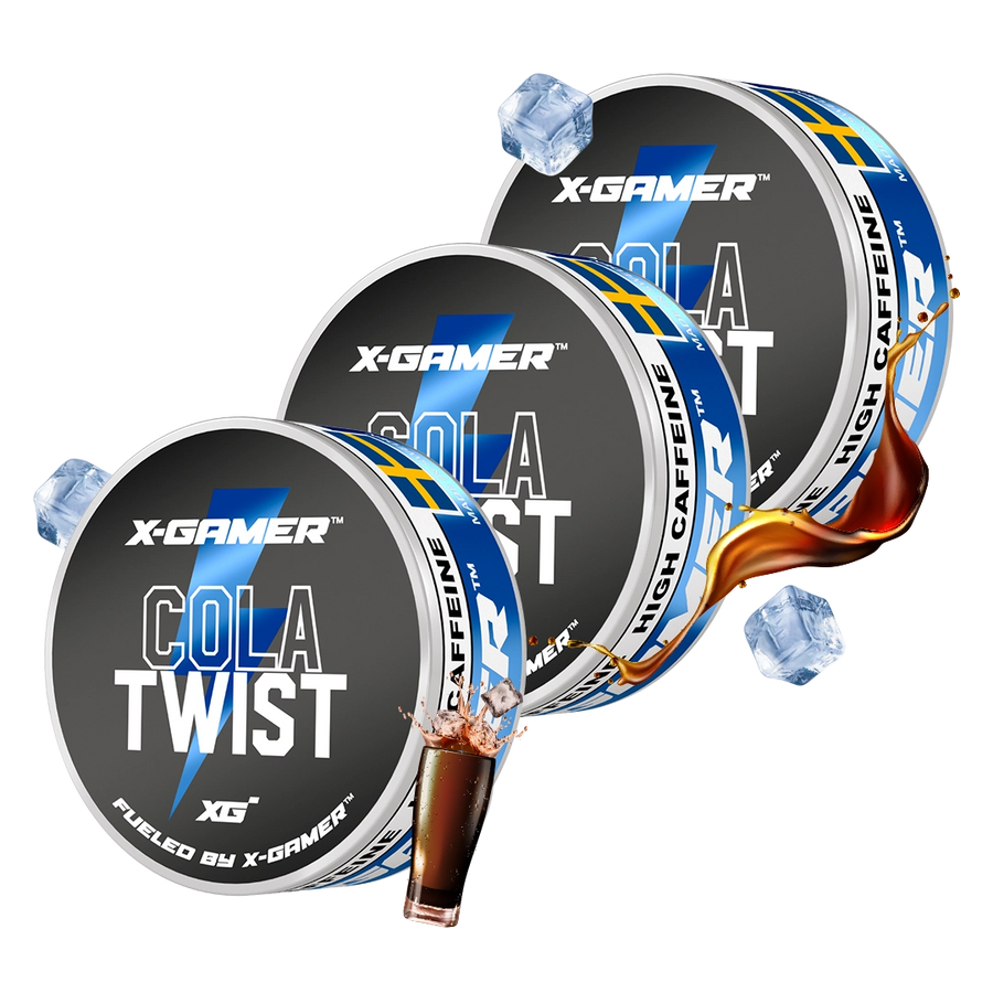 X-Gamer - Cola Twist Koffeinsnus (3x)