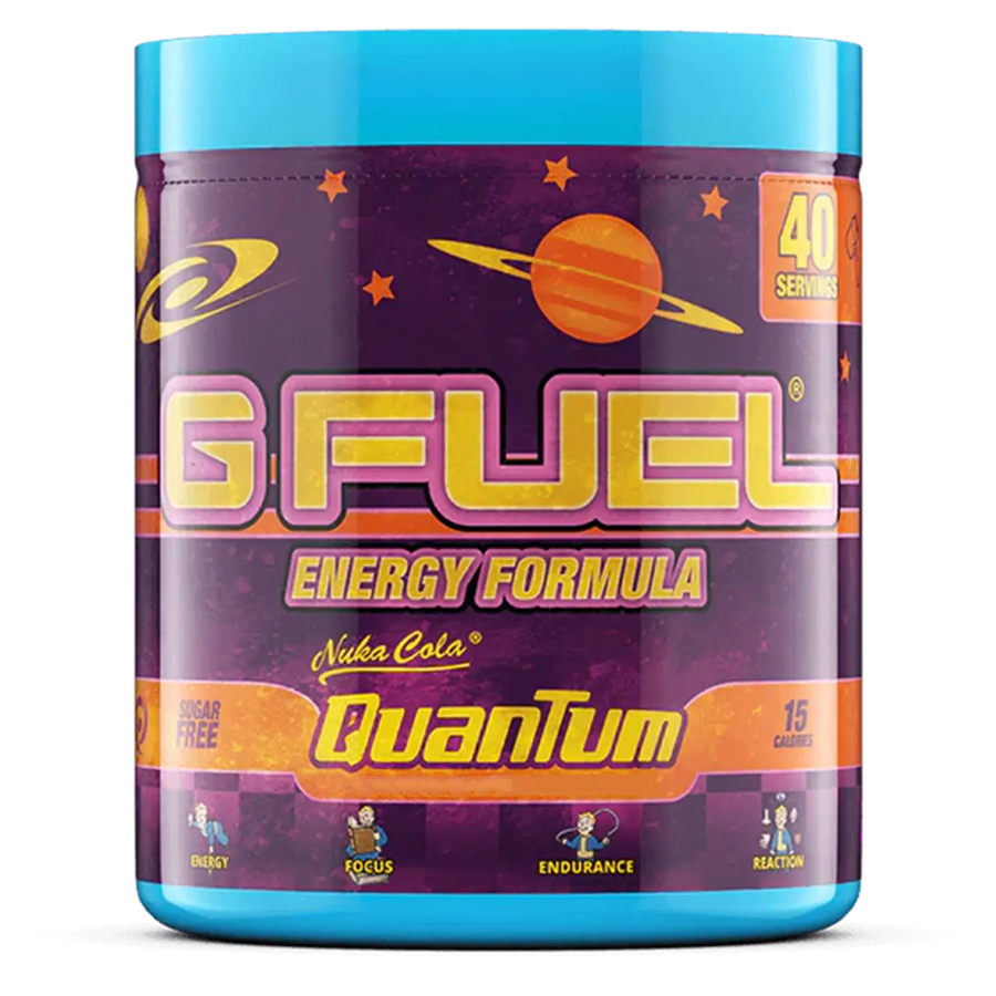 G FUEL energy, Fallout, Nuka Cola Quantum, tub,  product front