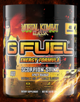 G FUEL Energy, Scorpion sting, Klassic, Mortal Kombat, tub,  product front with matching background