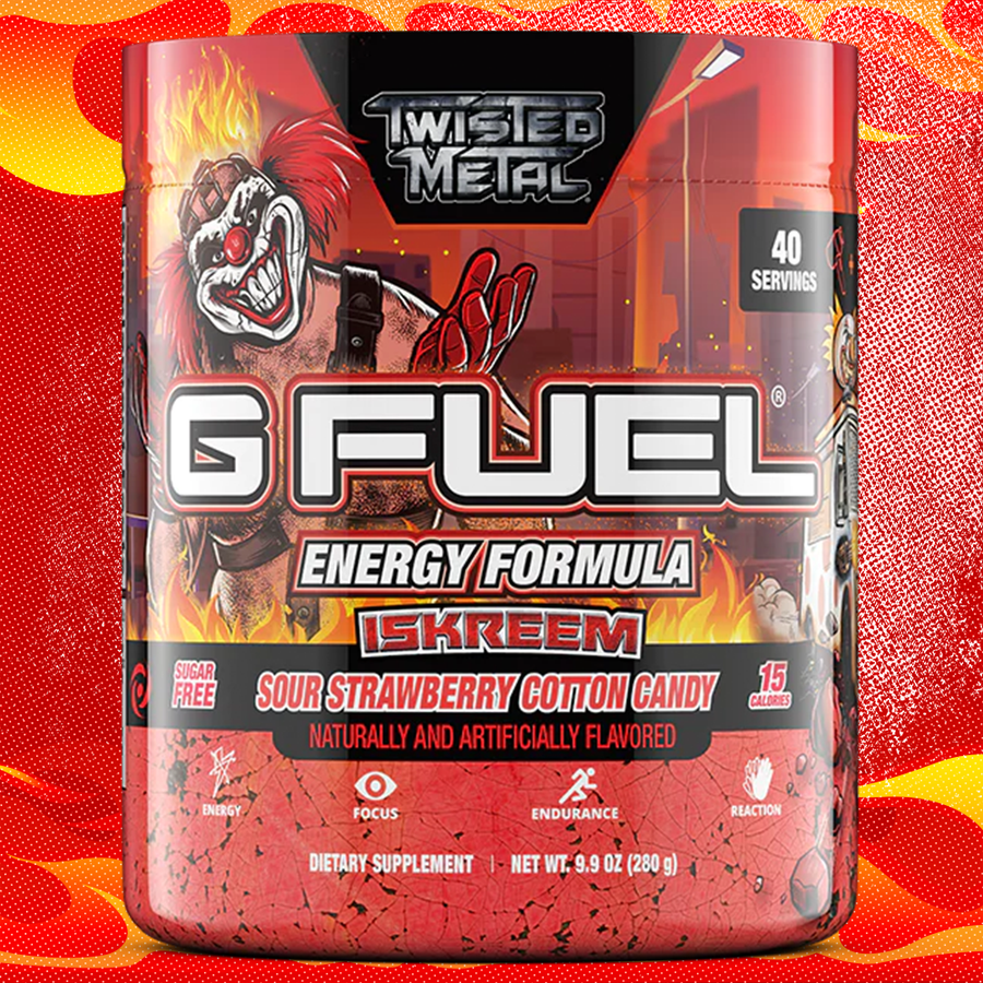 G FUEL Energy, Iskreem, tub,  product front with matching background