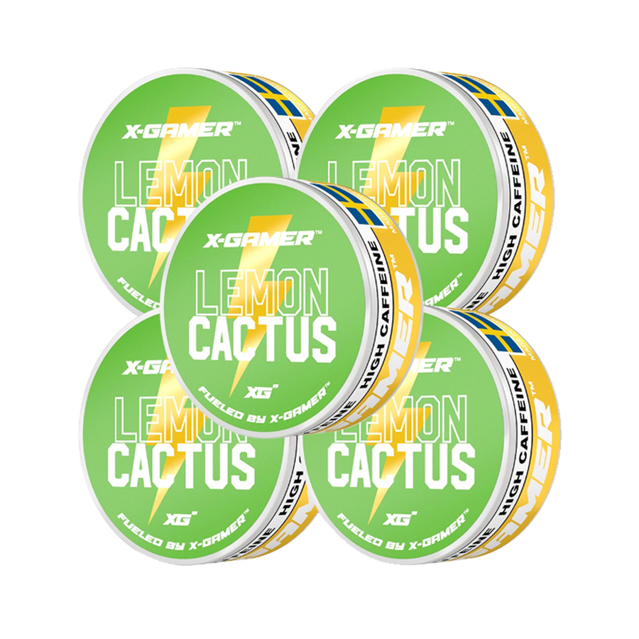 X-Gamer - Lemon Cactus Koffeinsnus (5x)