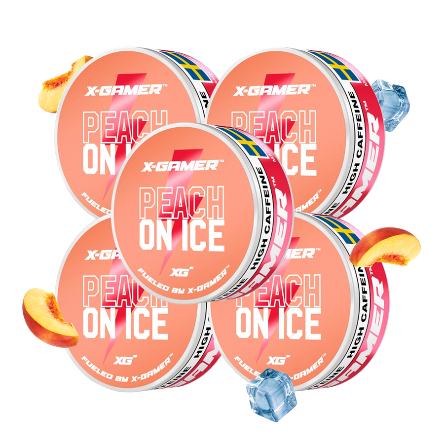 X-Gamer - Peach On Ice Koffeinsnus (5x)