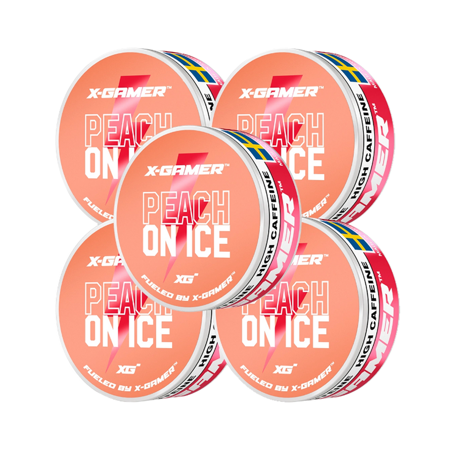 X-Gamer - Peach On Ice Koffeinsnus (5x)