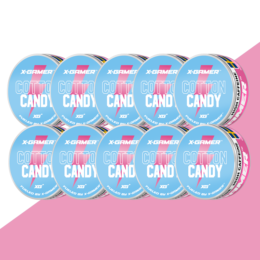 X-Gamer - Cotton Candy Koffeinsnus (10x)