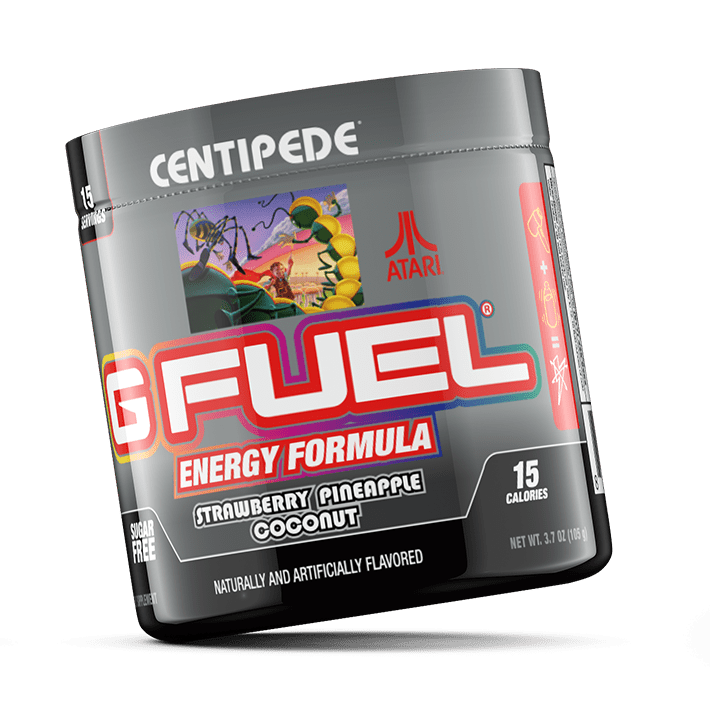 G FUEL energy, Atari Centipede, tub,  product front with fruits and berries