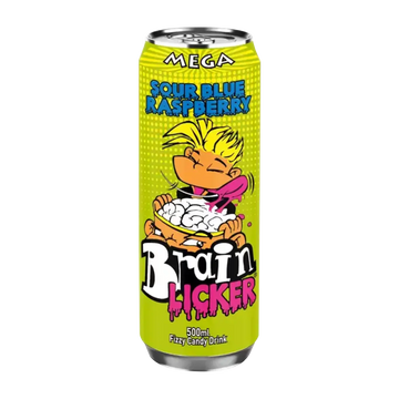 Brain licker Sour Blue Raspberry candy drink front image