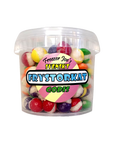 Front image of freeze dried candy rainbow pearls bucket with fruit