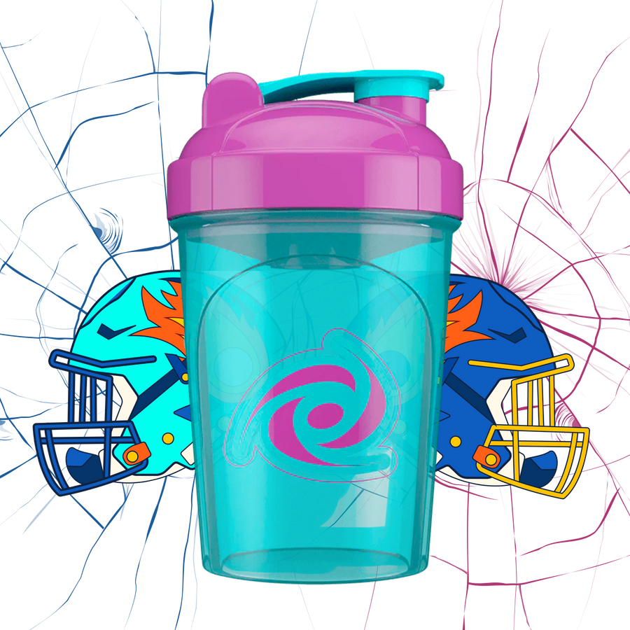 G FUEL shaker, 473 ml, The Hornet jr, product backside with a cool designed background