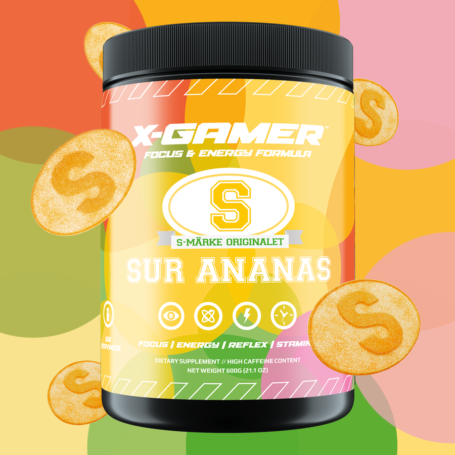 X-Gamer S-Märke Sur Ananas (60 portioner)